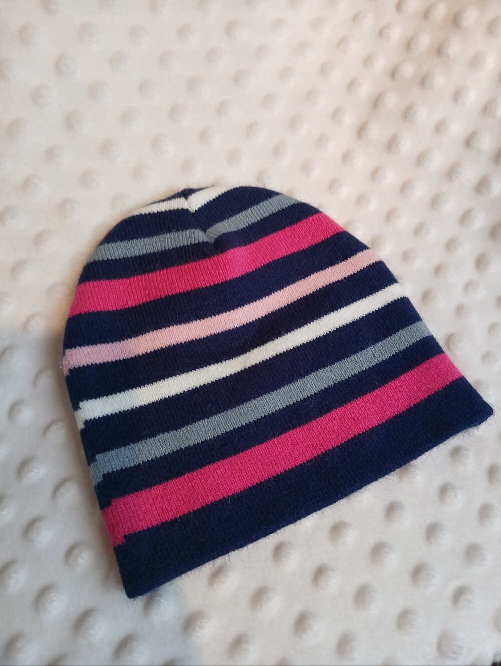 3/$10 Toddler Girls Striped Hat Toque Winter
